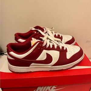 Nike Men's Red and White Athletic Shoes